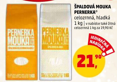 Mouka špaldová celozrnná Pernerka