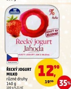 Ochucený jogurt řecký 0% Milko