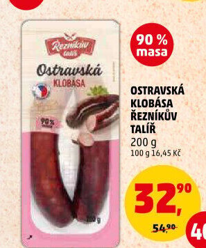 Ostravská klobása Řezníkův talíř