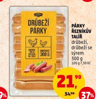 Párky drůbeží Řezníkův Talíř