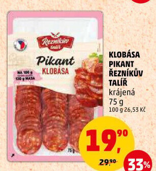 Pikantní klobása Řezníkův talíř