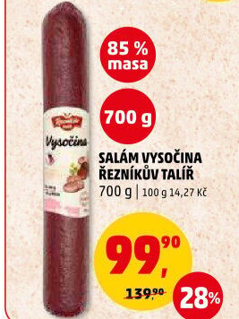 Salám Vysočina Řezníkův talíř
