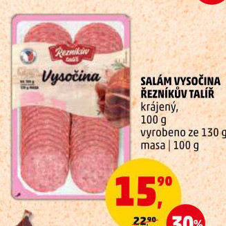 Salám Vysočina Řezníkův talíř