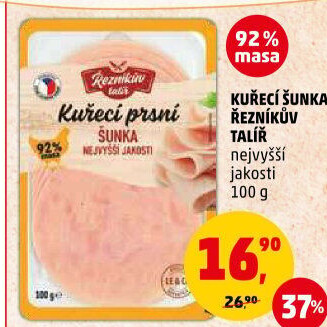 Šunka kuřecí nejvyšší jakosti Řezníkův talíř