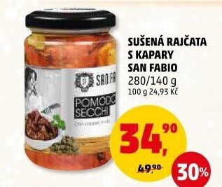 Sušená rajčata v oleji s kapary San Fabio