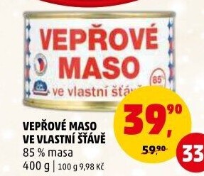 Vepřové maso ve vlastní šťávě