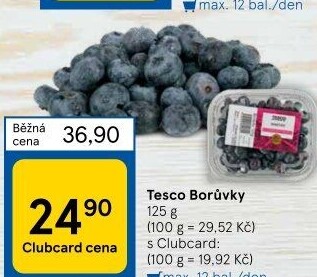 Borůvky Tesco