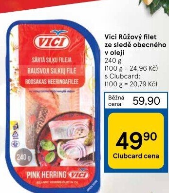 Filety ze sleďů a la losos Vici