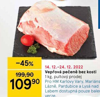 Vepřová pečeně bez kosti