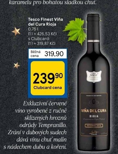 Víno Vińa del Cura Reserva Rioja Tesco Finest