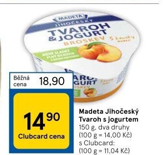 Dezert tvaroh s jogurtem jihočeský Madeta