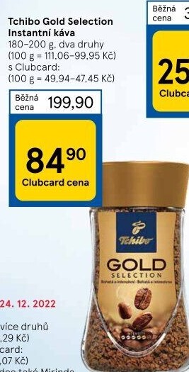Instantní káva Tchibo Gold Selection