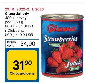 Kompot jahody Giana
