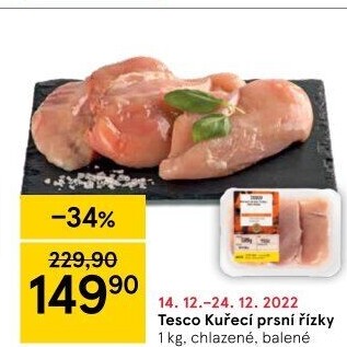 Kuřecí prsní řízky Tesco