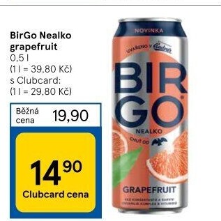 Nealkoholické pivo ochucené Birgo