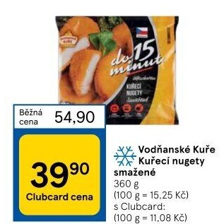 Nugetky kuřecí smažené mražené Vodňanské kuře