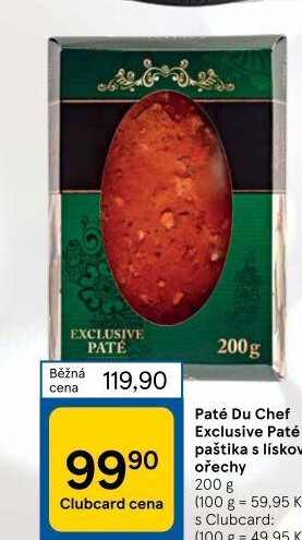 Paštika s lískovými ořechy Paté du Chef