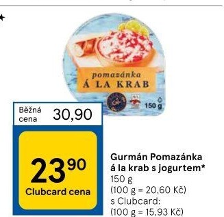 Pomazánka a la krab s jogurtem Gurmán klub