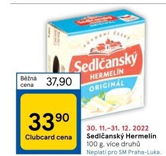 Sýr Hermelín Sedlčanský