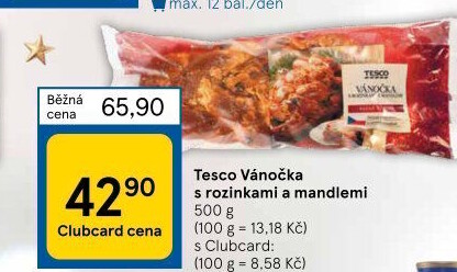 Vánočka Tesco