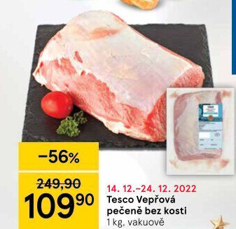 Vepřová pečeně bez kosti Tesco