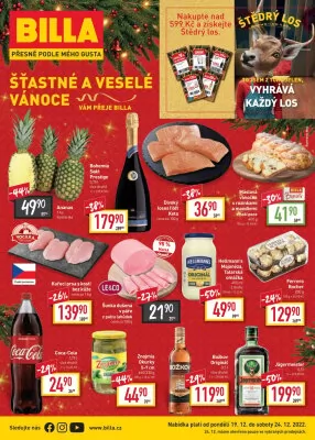 akční leták BILLA 19.12.2022-24.12.2022