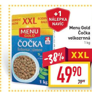 Čočka velkozrnná Menu Gold