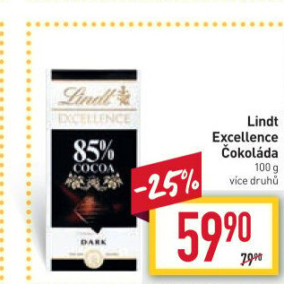 Čokoláda Excellence Lindt