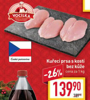 Kuřecí prsa s kostí Vocílka