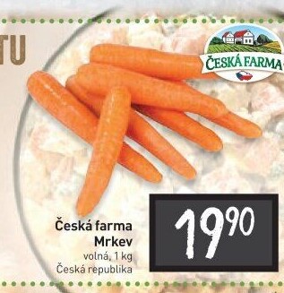 Mrkev Česká farma