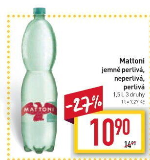 Přírodní voda Mattoni