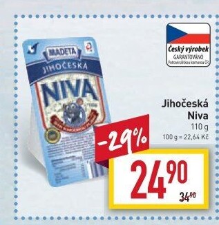 Sýr Niva Jihočeská 50% Madeta