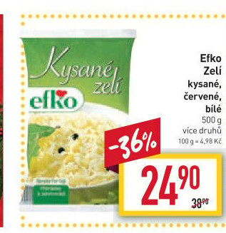 Zelí bílé kysané Efko