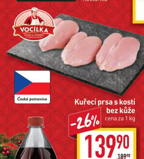 Kuřecí prsa s kostí Vocílka