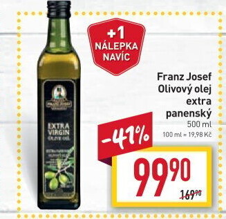 Olivový olej extra panenský Exclusive Franz Josef Kaiser