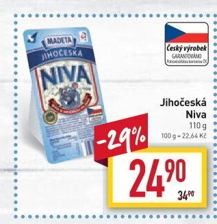 Sýr Niva Jihočeská 50% Madeta