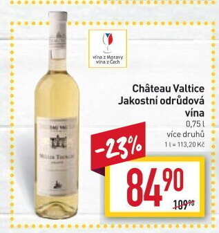 Vína Chateau Valtice