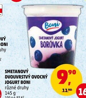 Jogurt smetanový ochucený Boni