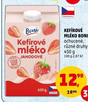 Kefírové mléko ochucené Boni