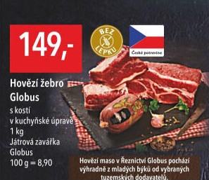 Hovězí žebra s kostí Globus