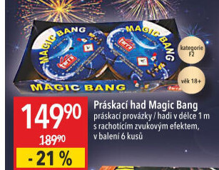 Práskací had Magic Bang Tarra