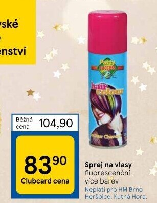 Barevný sprej na vlasy Party Success