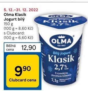 Bílý jogurt Klasik Olma