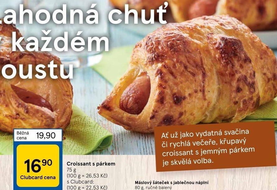 Croissant s párkem