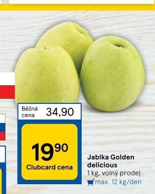 Jablka Golden Delicious