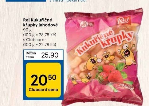 Křupky kukuřičné ochucené bez lepku Rej