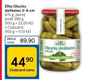 Okurky delikates Efko