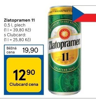 Pivo světlý ležák 11° Zlatopramen