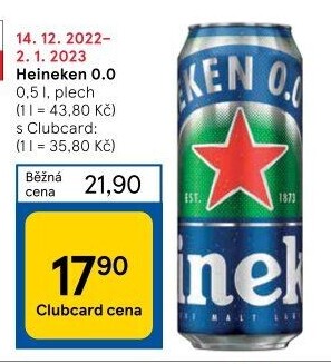 Pivo světlý ležák Heineken