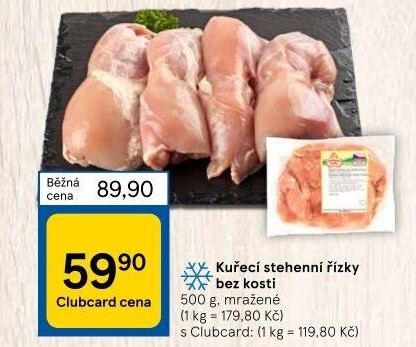 Řízky kuřecí stehenní mražené Vodňanské kuře